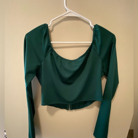 Green Zip up Top - Picture 2 of 4